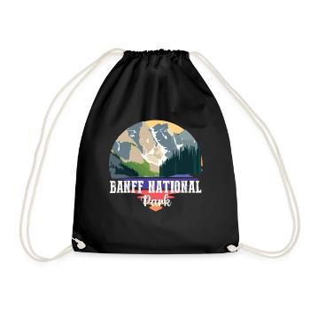 Banff Alberta Canada Campground Lake Louise Nati - Drawstring Bag - black - Front