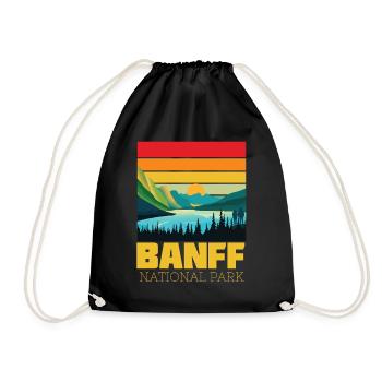 Banff-Alberta-Canada-Lake Louise National Park - Drawstring Bag - black - Front