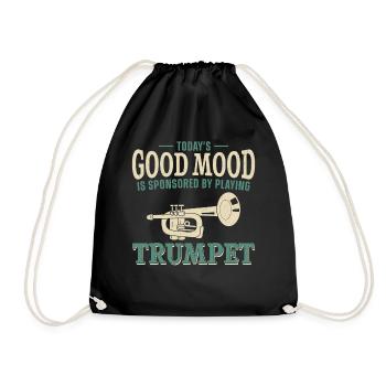 Trumpet Player Vintage Today's - Turnbeutel - Schwarz - Vorne