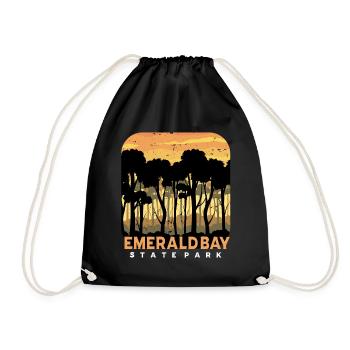 California State Park Camping Emerald Bay Nevada N - Drawstring Bag - black - Front