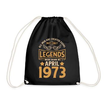 50. Geburtstag 50 Legenden wurden im April 1973 ge - Turnbeutel - Schwarz - Vorne