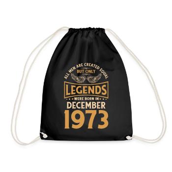 50. Geburtstag Die Legenden wurden im Dezember 197 - Turnbeutel - Schwarz - Vorne