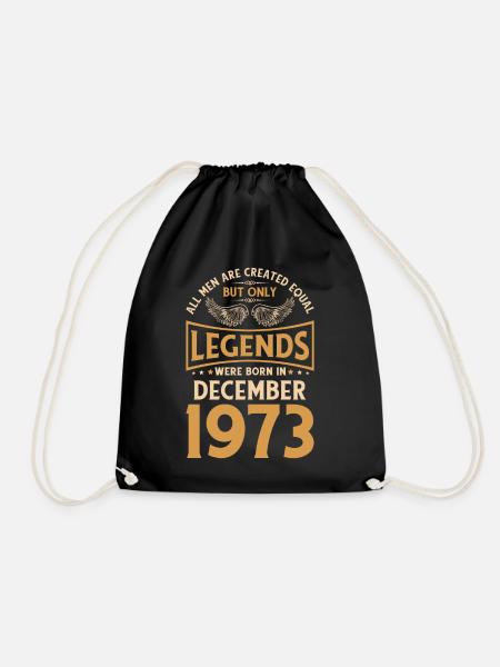50. Geburtstag Die Legenden wurden im Dezember 197 - Turnbeutel - Schwarz