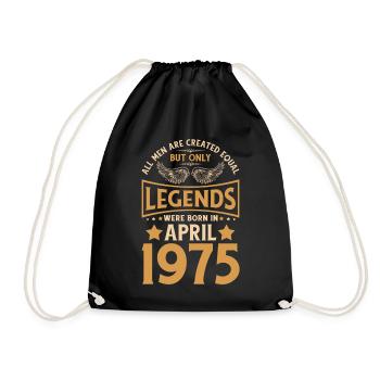 Anniversaire Les légendes sont nées en avril 1975 - Sac de sport léger - noir - Devant