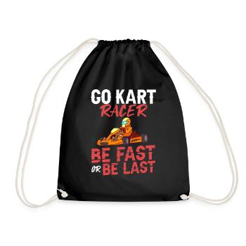 Go Kart Racing Indoor Karting Kartsport Kartbahn - Turnbeutel - Schwarz - Vorne