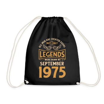 Birthday The legends were born in September 1975 g - Drawstring Bag - black - Front