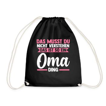Großmutter Großmama Omi Oma - Turnbeutel - Schwarz - Vorne