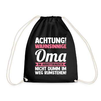 Großmutter Großmama Omi Oma - Turnbeutel - Schwarz - Vorne