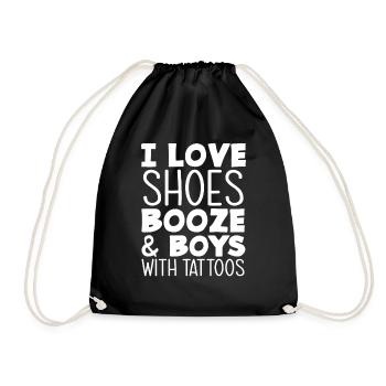 Tattoo Shuhe Dear Woman Girl - Drawstring Bag - black - Front