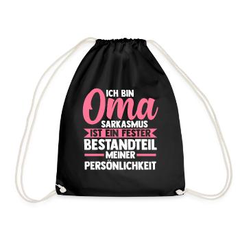 Großmutter Großmama Omi Oma - Turnbeutel - Schwarz - Vorne
