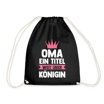 Großmutter Großmama Omi Oma - Turnbeutel - Schwarz - Vorne