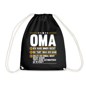 Großmutter Großmama Omi Oma - Turnbeutel - Schwarz - Vorne