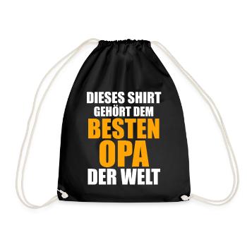 Großvater Großpapa Opi Opa - Turnbeutel - Schwarz - Vorne