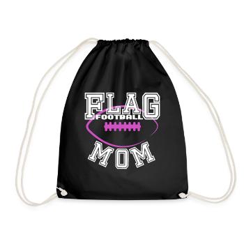 Flag Football Mom Mama Mutter Frauen - Turnbeutel - Schwarz - Vorne