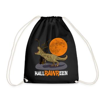 T Rex Halloween Dinosaur Costume - Drawstring Bag - black - Front