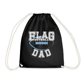 Flag Football Dad Papa Vater Männer - Turnbeutel - Schwarz - Vorne