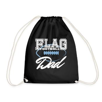 Flag Football Dad Papa Vater Männer - Turnbeutel - Schwarz - Vorne