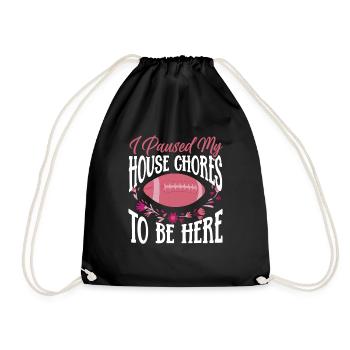 Femme au foyer Mama Football - Sac de sport léger - noir - Devant