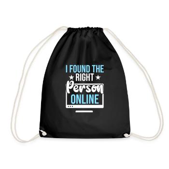Internet Valentine's Day Couple - Drawstring Bag - black - Front