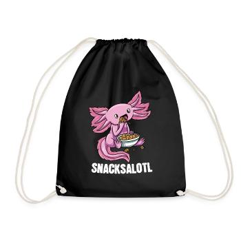 Mignon Axolotl Snaxolotl Kawaii Snacksalotl - Sac de sport léger - noir - Devant