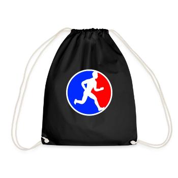 Joggen Logo - Turnbeutel - Schwarz - Vorne