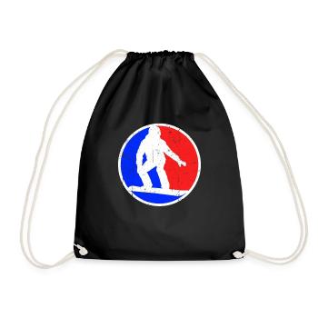 Logo du snowboard - Sac de sport léger - noir - Devant