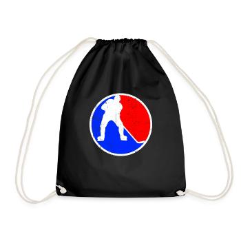 Logo du hockey sur glace - Sac de sport léger - noir - Devant