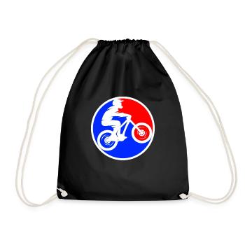 Mountain bike logo - Drawstring Bag - black - Front