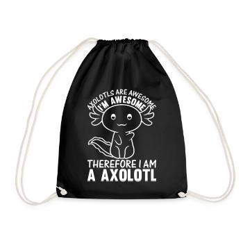 Les axolotls sont géniaux je suis génial donc je suis un - Sac de sport léger - noir - Devant