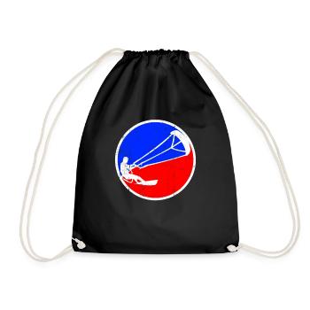 logo de kite surf - Sac de sport léger - noir - Devant