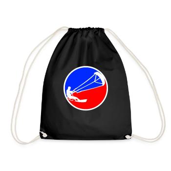 kite surfen Logo - Turnbeutel - Schwarz - Vorne
