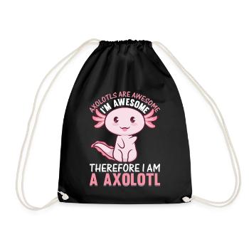 Les axolotls sont géniaux je suis génial donc je suis un - Sac de sport léger - noir - Devant