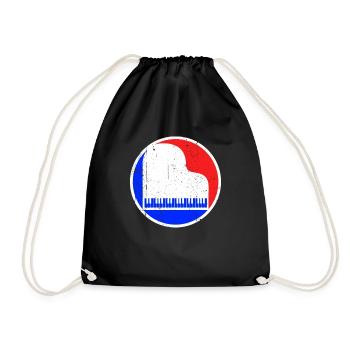 Piano Logo - Drawstring Bag - black - Front
