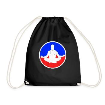 Logo de méditation - Sac de sport léger - noir - Devant