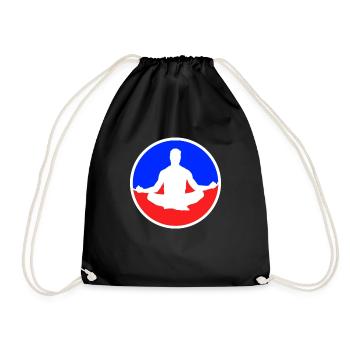 Logo de méditation - Sac de sport léger - noir - Devant