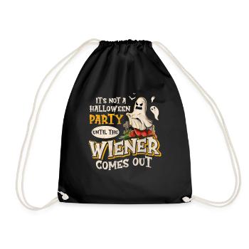 Not A Halloween Party Until The Viennese Comes Out - Drawstring Bag - black - Front