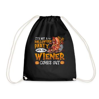 Not A Halloween Party Until The Viennese Comes Out - Drawstring Bag - black - Front