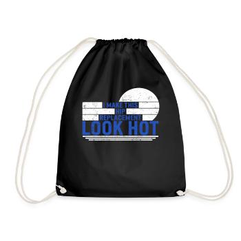 chemise de chirurgie de la hanche, remplacement de la hanche look chaud, - Sac de sport léger - noir - Devant