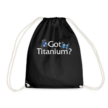 Hüft-OP-Shirt, Titan-T-Shirt, Bionic - Turnbeutel - Schwarz - Vorne