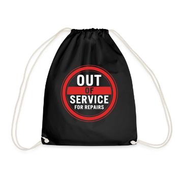 Hüft- und Kniechirurgie-Shirt, außer Betrieb T-Shirt, - Turnbeutel - Schwarz - Vorne