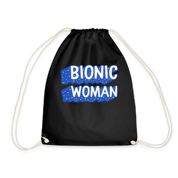 Hüft-OP-Shirt, Bionic Woman Tee, Bionic - Turnbeutel - Schwarz - Vorne