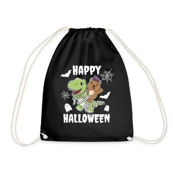 Quokka Happy Halloween T-Rex Costume de maman - Sac de sport léger - noir - Devant