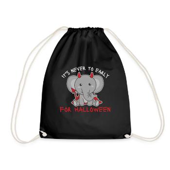 Éléphant il n’est jamais trop tôt pour le diable d’Halloween - Sac de sport léger - noir - Devant