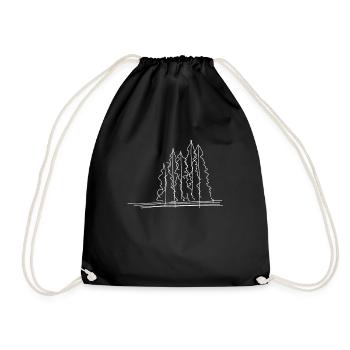 Forêt arborescente Lineart - Sac de sport léger - noir - Devant