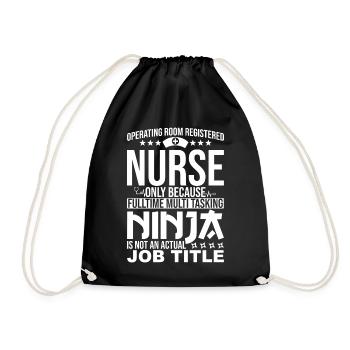 Surgical Nurse - Drawstring Bag - black - Front