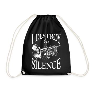 Trompettiste Vintage I Destroy - Sac de sport léger - noir - Devant