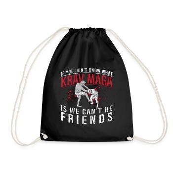 Krav Maga If You Don't Know Defense Combat Fighter - Drawstring Bag - black - Front