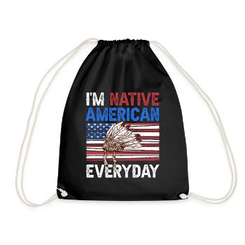 Indien patriote des États-Unis - Sac de sport léger - noir - Devant