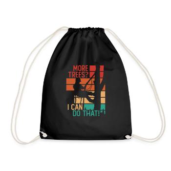 Trees Forest Green Nature Earth Day Lovers - Drawstring Bag - black - Front