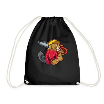 Lumberjacks Woodworkers Beavers - Drawstring Bag - black - Front